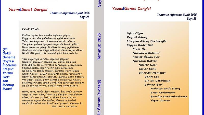 Şiir Sarnıcı (e-dergi), Temmuz 2025, Sayı 25
